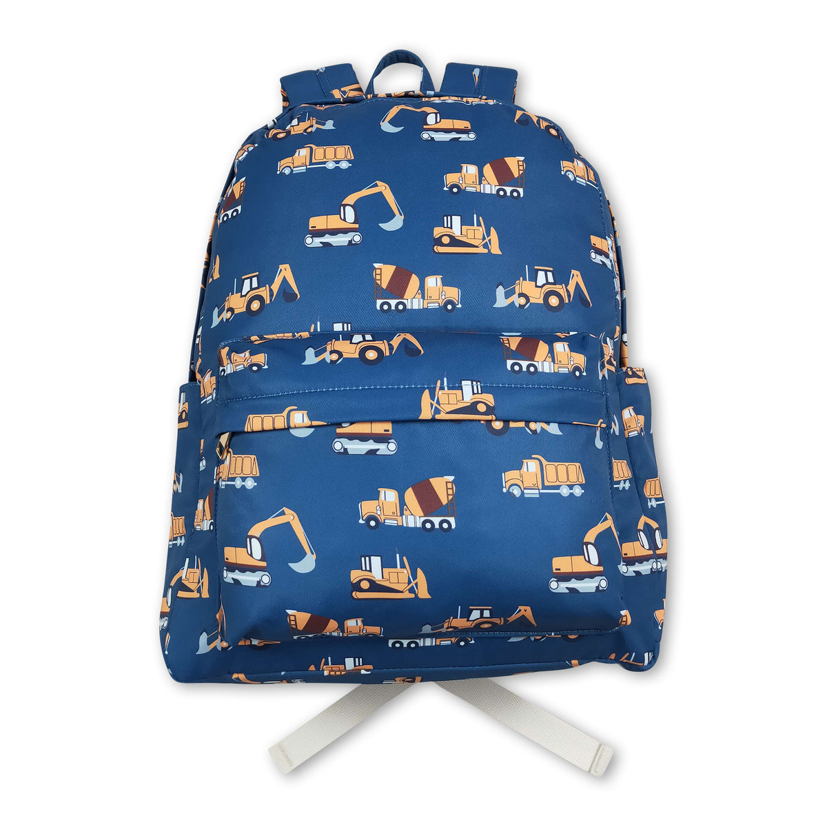 Blue constructions kids boys backpack