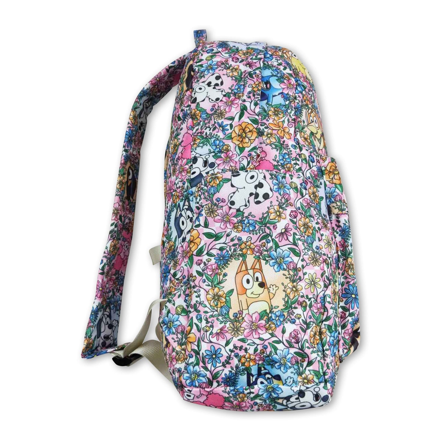 Flower dog kids backpack