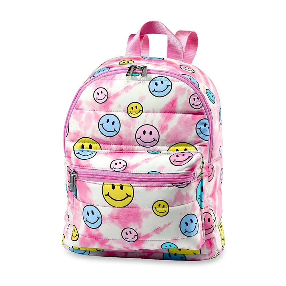 Tie dye smile kids girls backpack