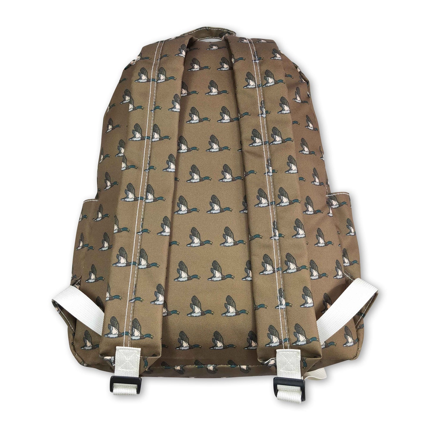 Brown duck print kids boys backpack