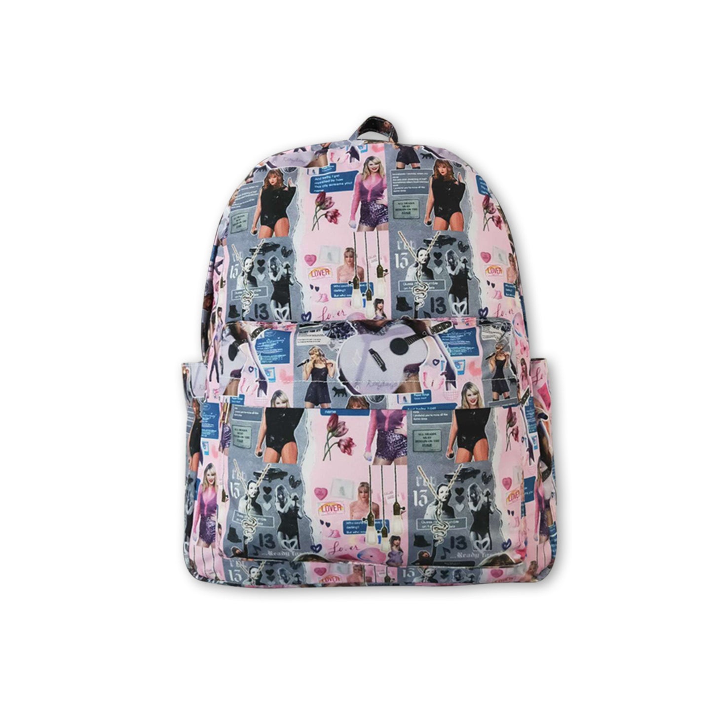 Guitar patchwork singer kids girls backpack