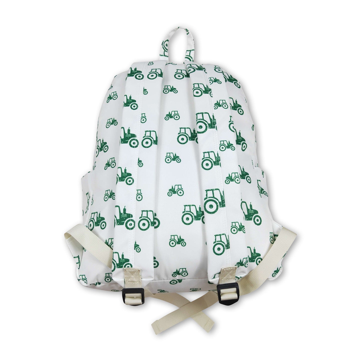 Green tractor farm kids boys backpack