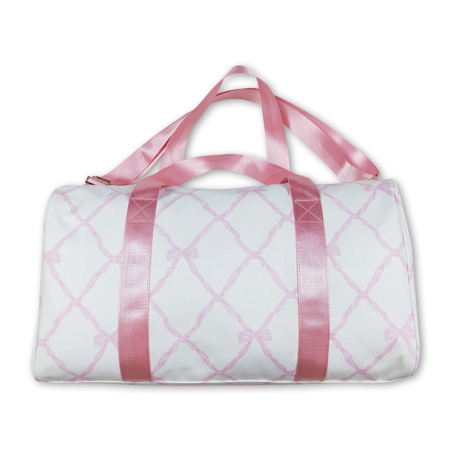 Pink bow duffel bag