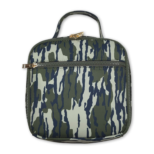 Camo print kids lunch box bag