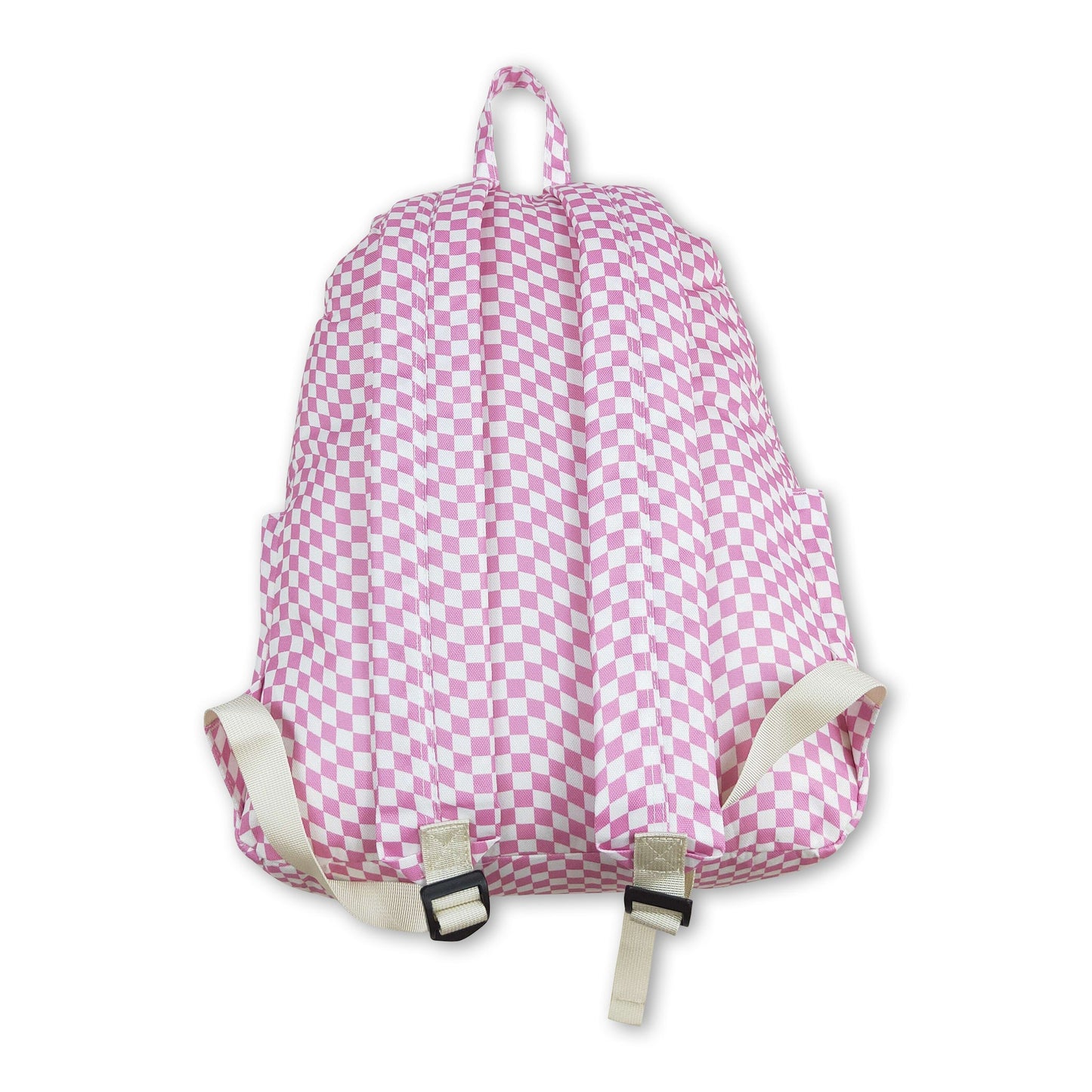 Pink plaid kids girls backpack