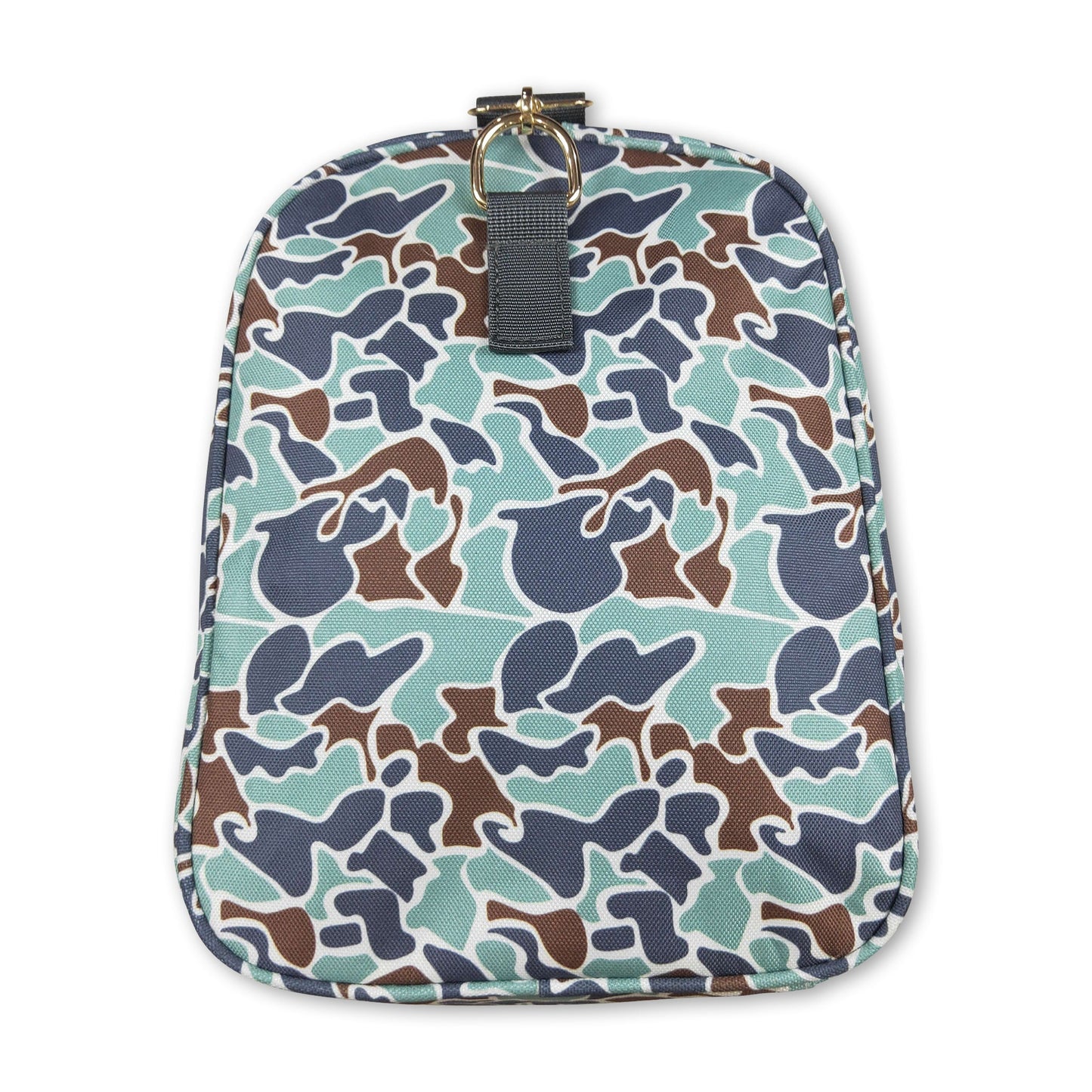 Mint brown camo duffel bag