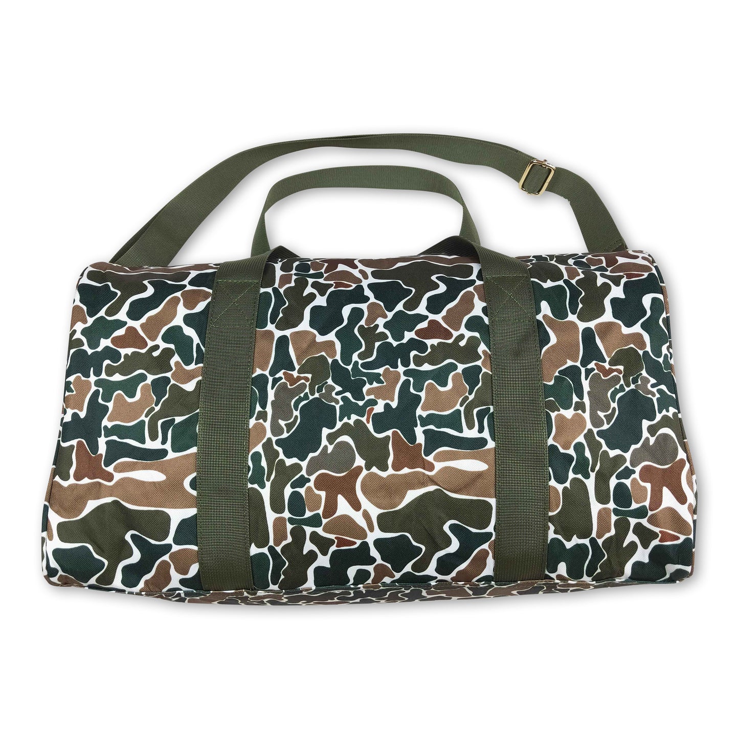 Brown camo duffel bag