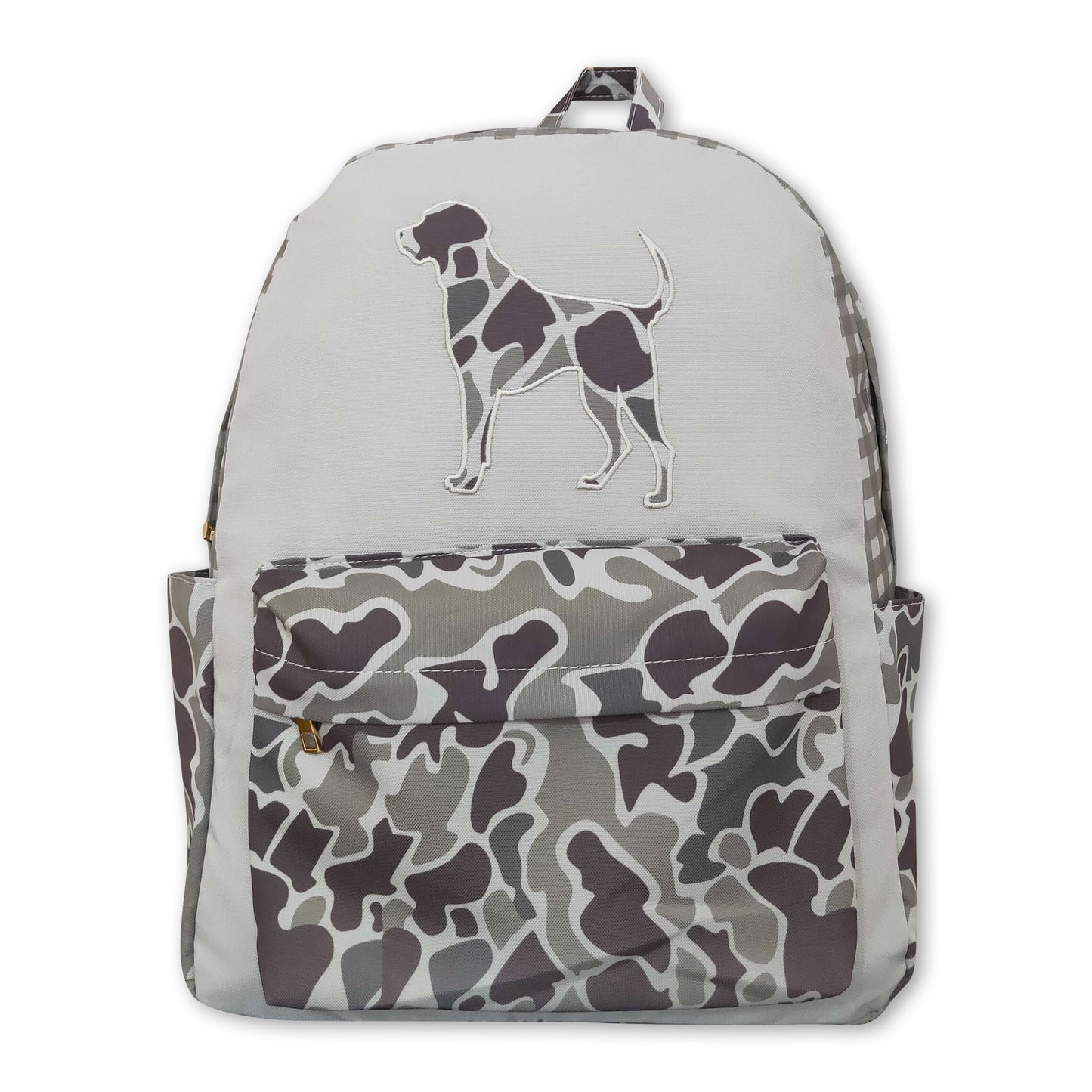Hunt dog camo kids boys backpack