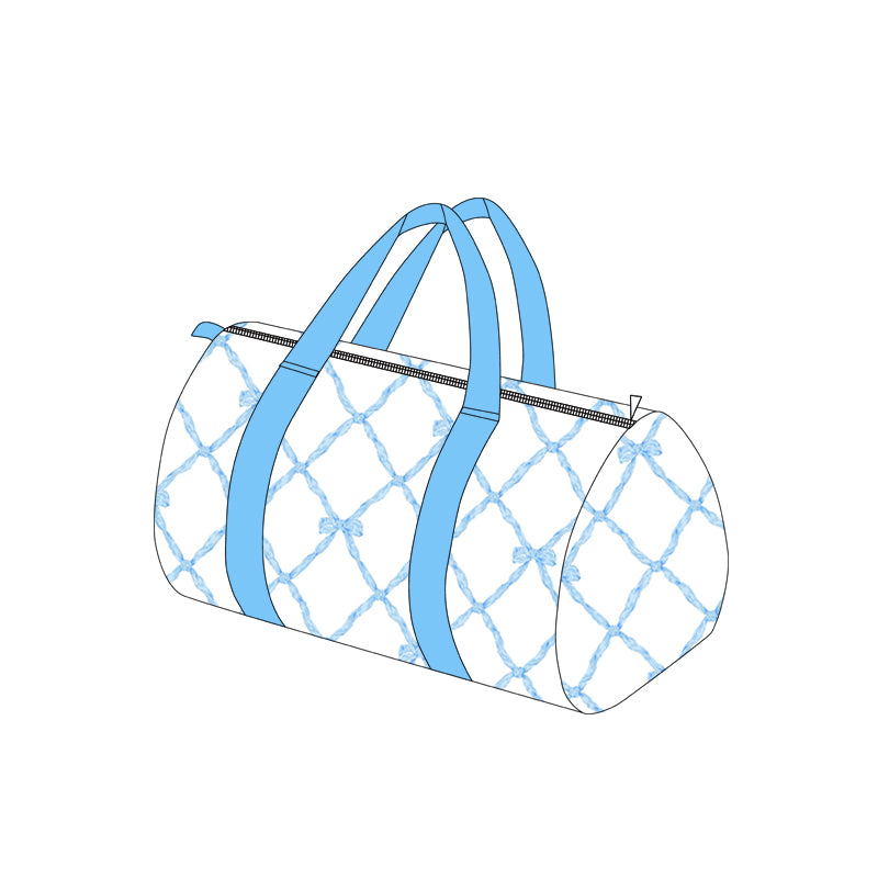 Light blue bow duffel bag