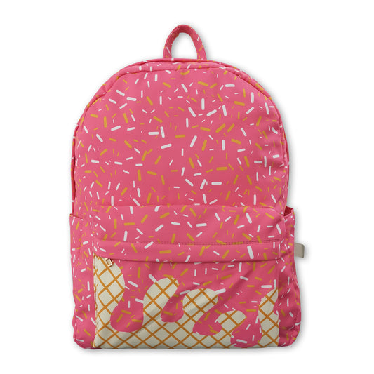 Pink ice cream sprinkle kids girls backpack ship from US