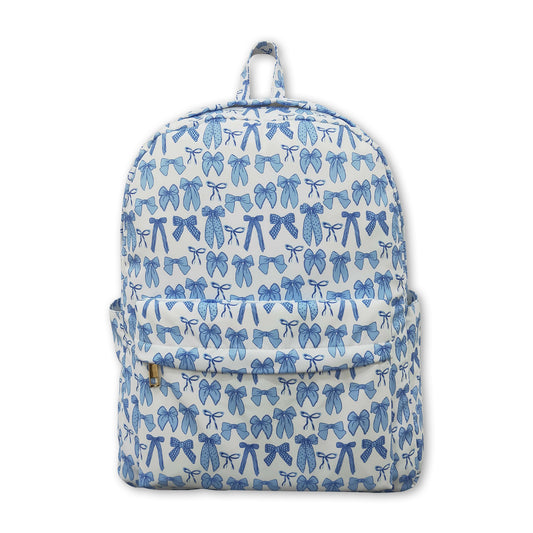 Light blue bow kids girls backpack