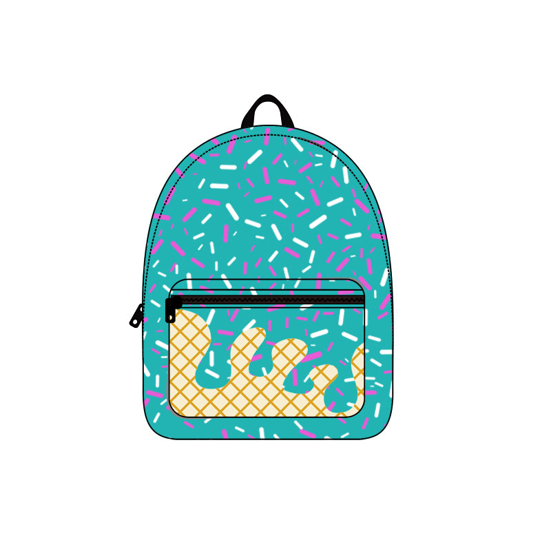 Mint ice cream sprinkle kids girls backpack