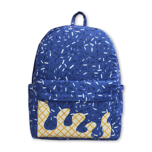 Blue ice cream sprinkle kids backpack