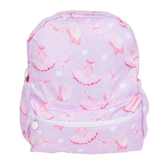 Pink bow dance dress shoes print kids girls backpack