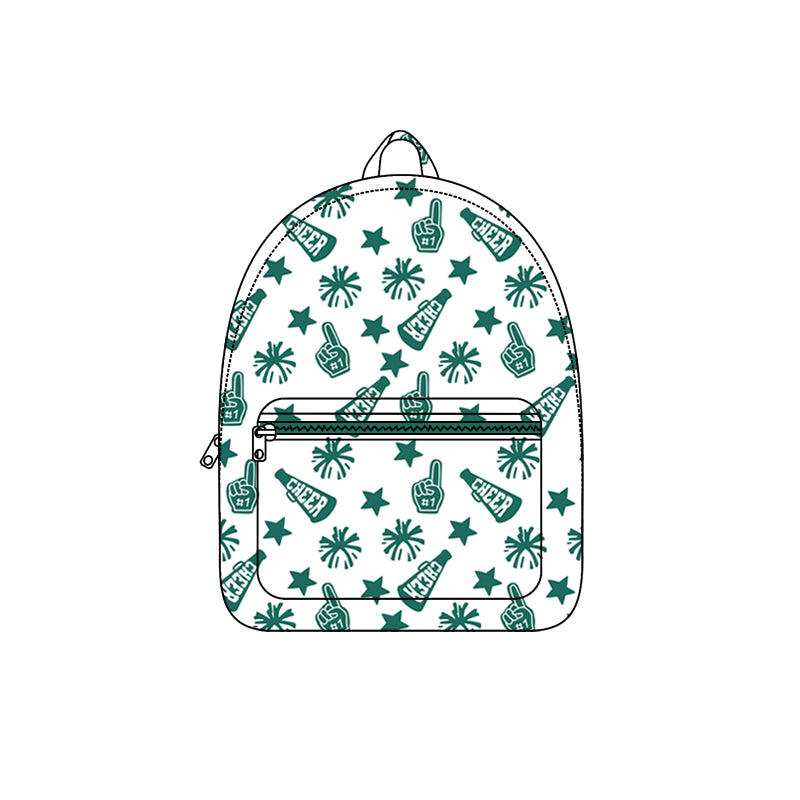Green cheer firework stars kids girls team backpack