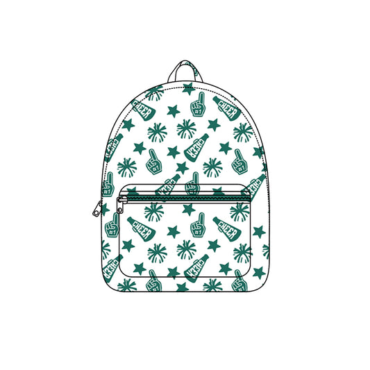 Green cheer firework stars kids girls team backpack