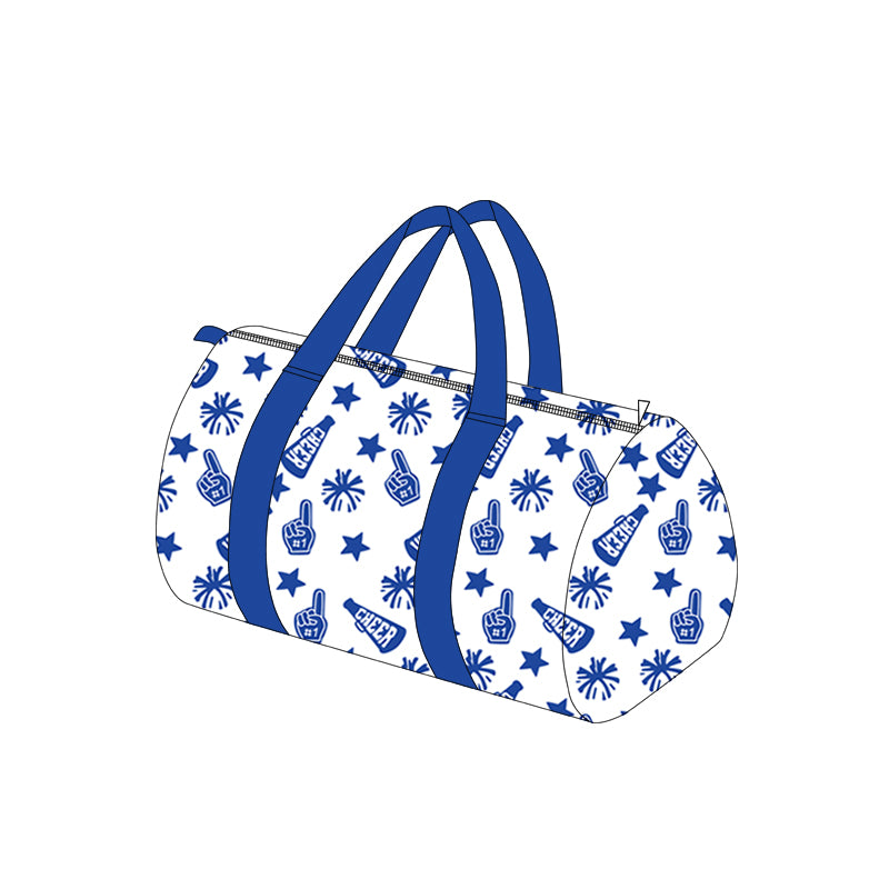 Blue stars firework cheer team duffel bag