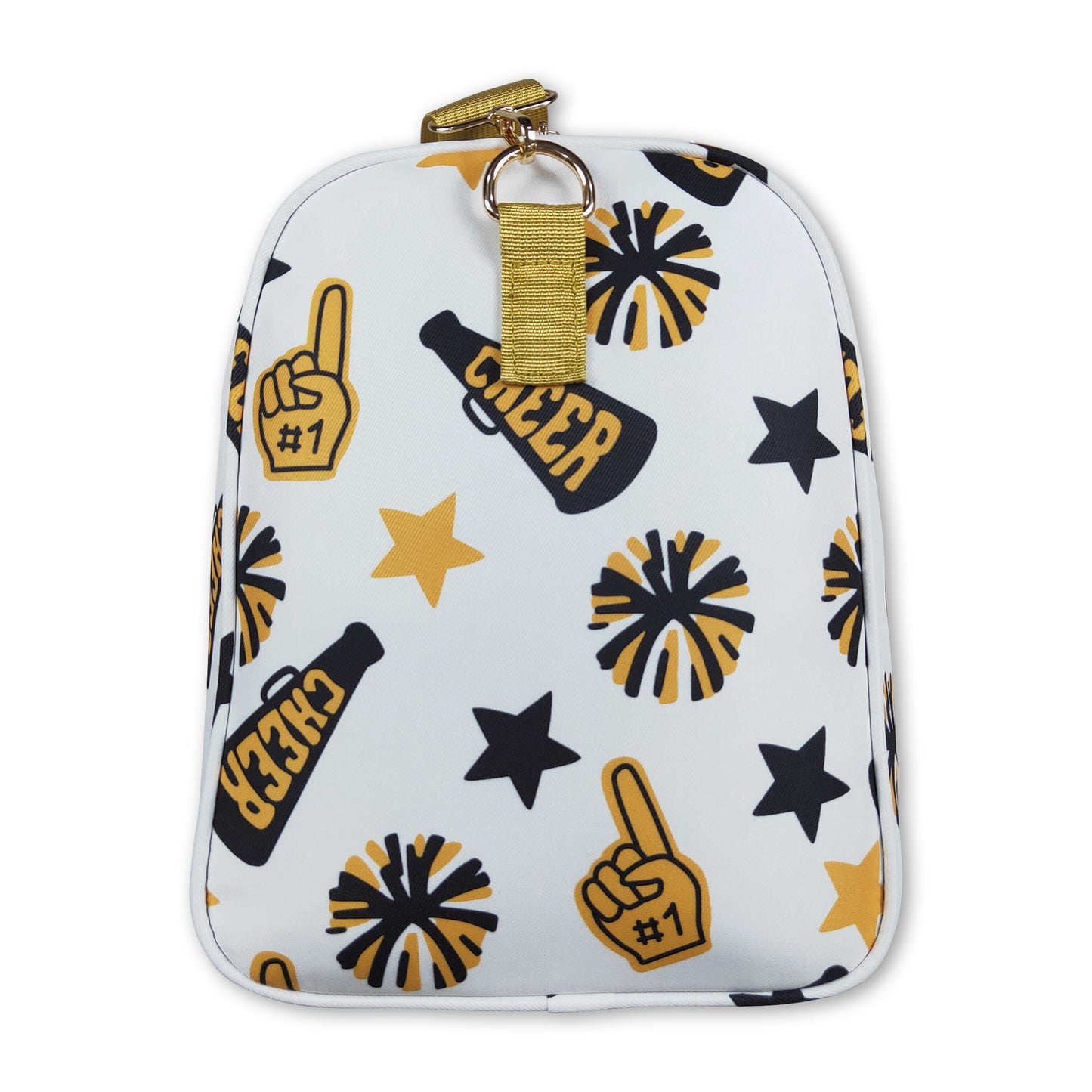 Gold stars firework cheer team duffel bag