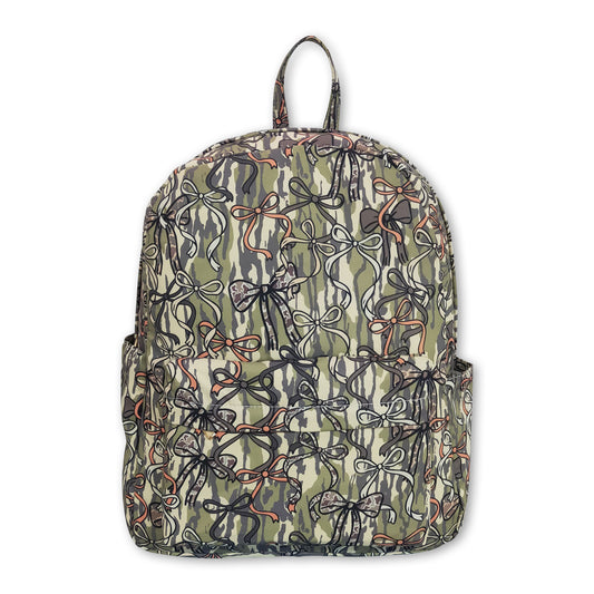 Camo bow hunting kids girls backpack