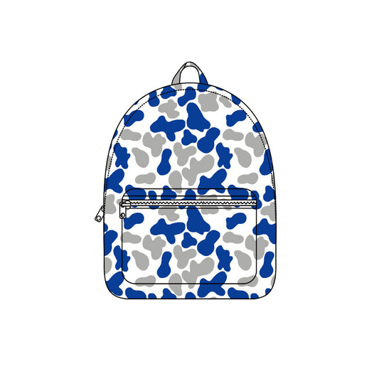 Blue grey camo children kids team backpack