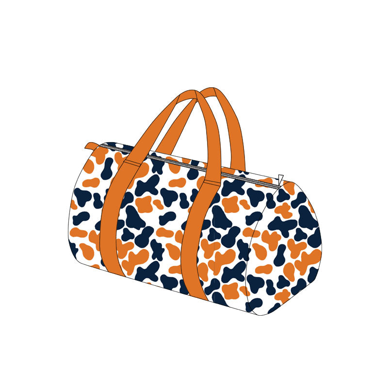 Orange navy camo adult team duffel bag