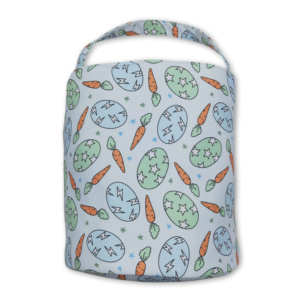Egg carrot rabbit embroidery kids Easter basket