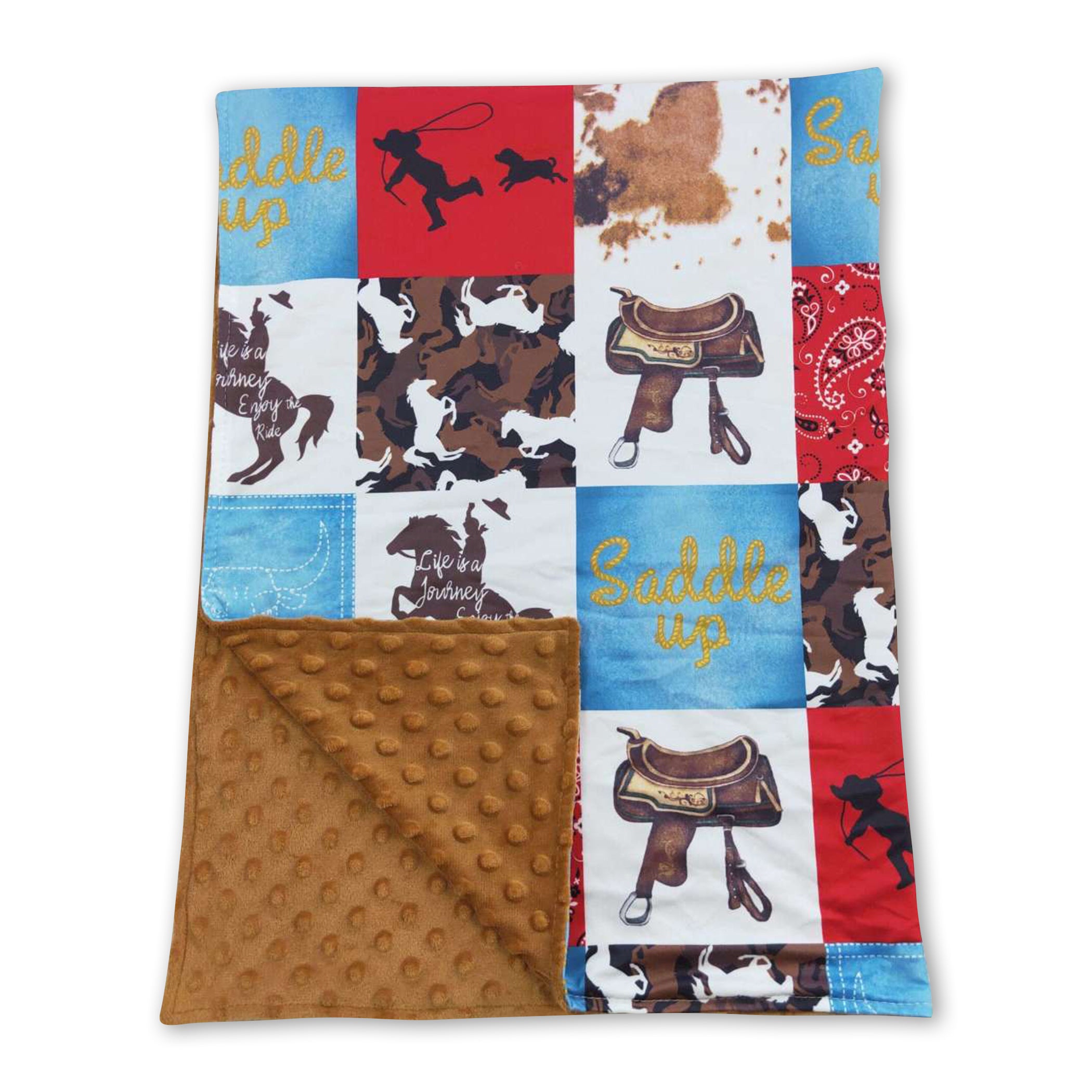 Horse rodeo patchwork baby kids blankets – Western Kids Clothes