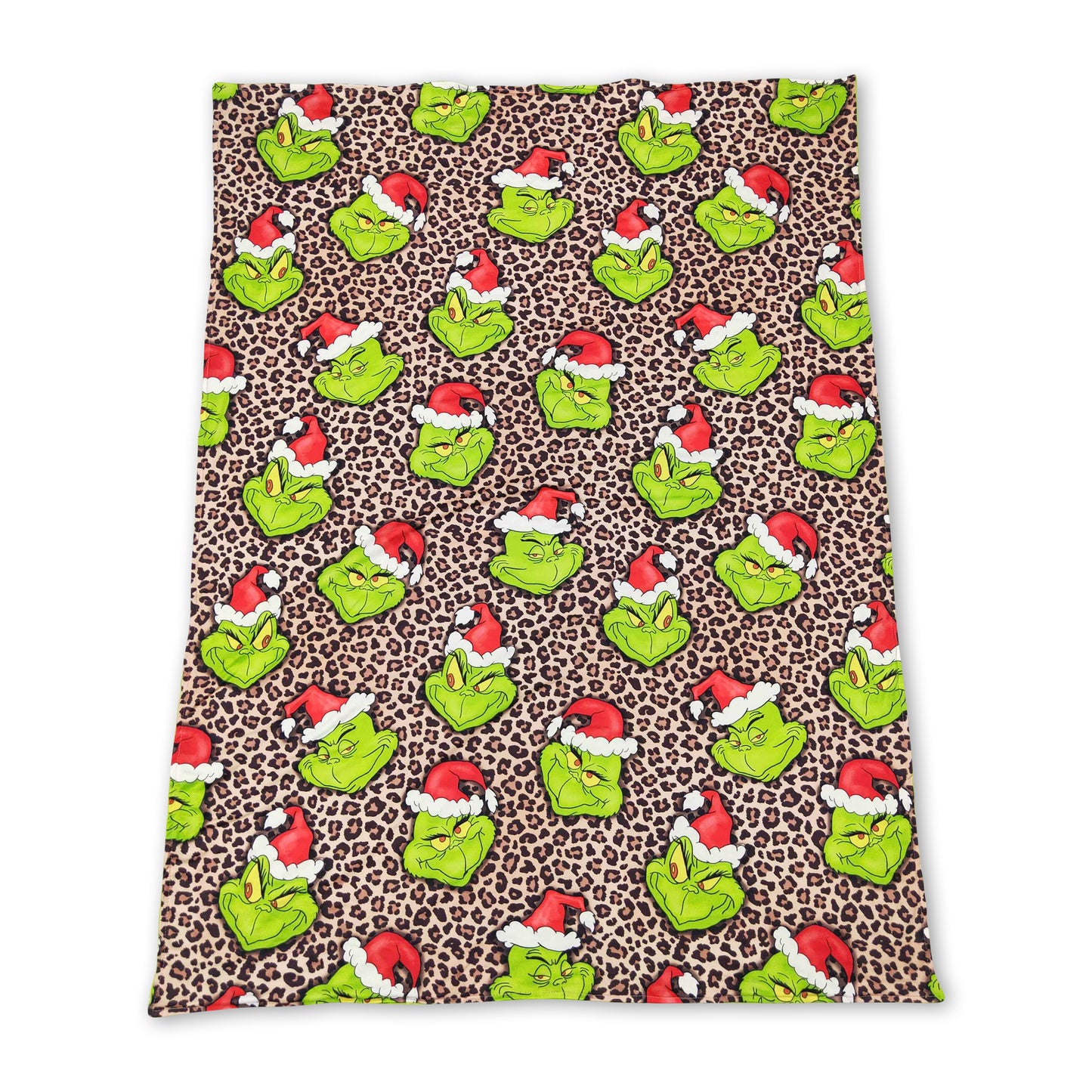 Leopard green face baby kids Christmas blankets