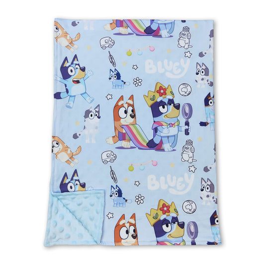 Light Blue dogs baby boys blankets