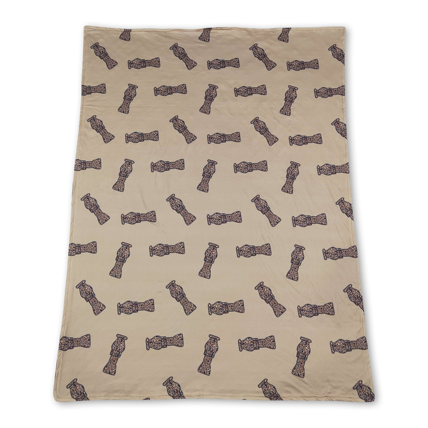 Brown camo duck call baby kids hunting blankets