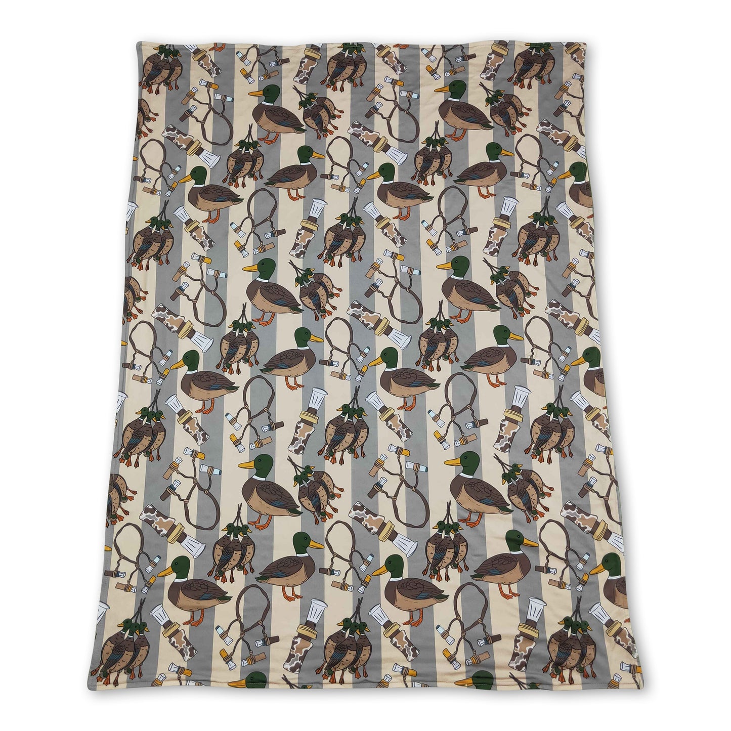 Camo duck call stripe hunting baby kids blankets