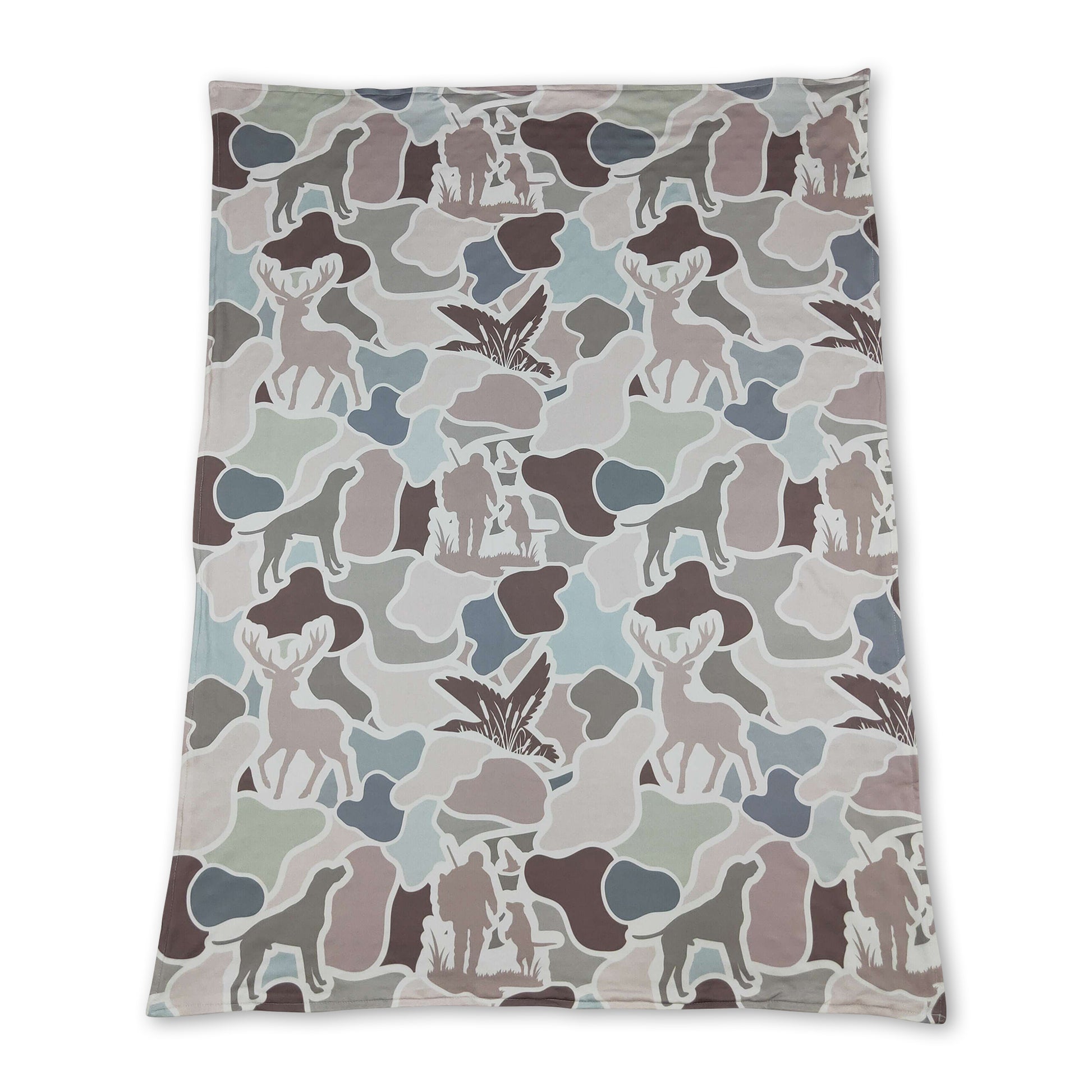 Hunting dog deer duck camo baby kids blankets