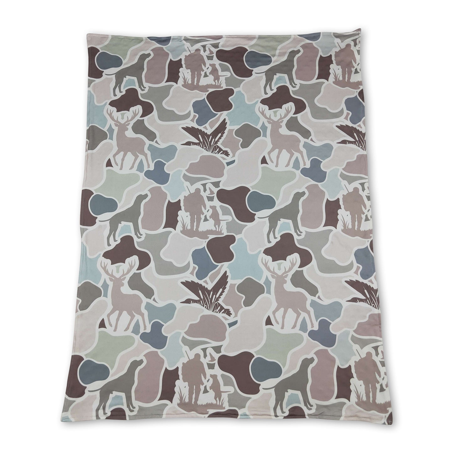 Hunting dog deer duck camo baby kids blankets