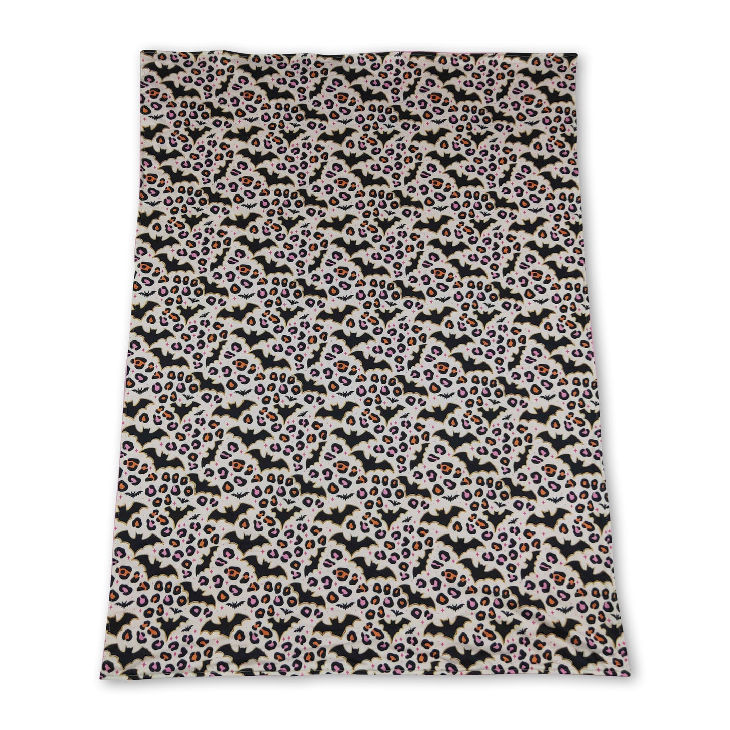 Leopard bat pink baby girls Halloween blanket