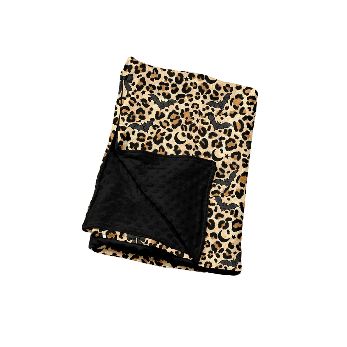Leopard moon bat baby girls Halloween blanket