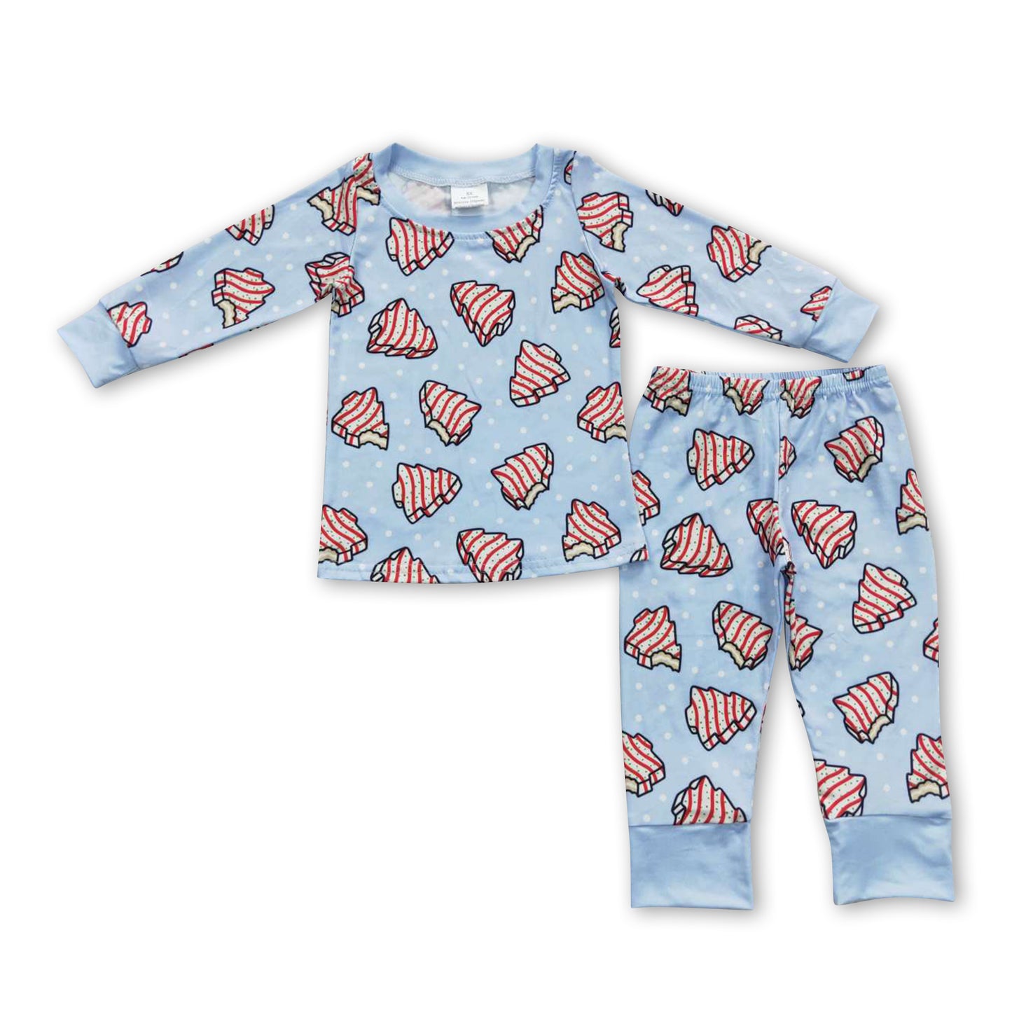 Christmas tree cake long sleeves boy pajamas