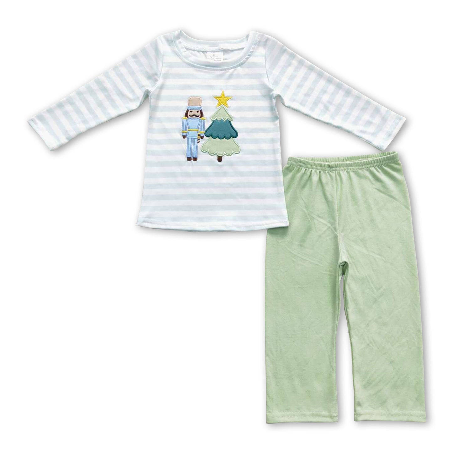 Christmas tree stripe top pants ballet kids boy outfits