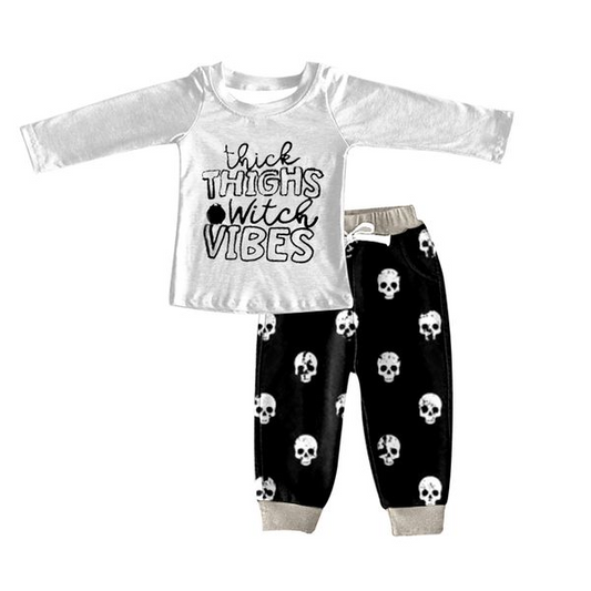 Witch vibes bull skull pants boy Halloween outfits