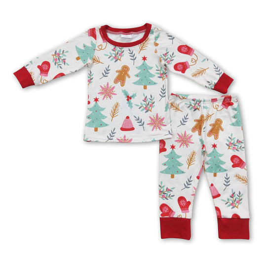 Gingerbread Christmas tree kids boy pajamas