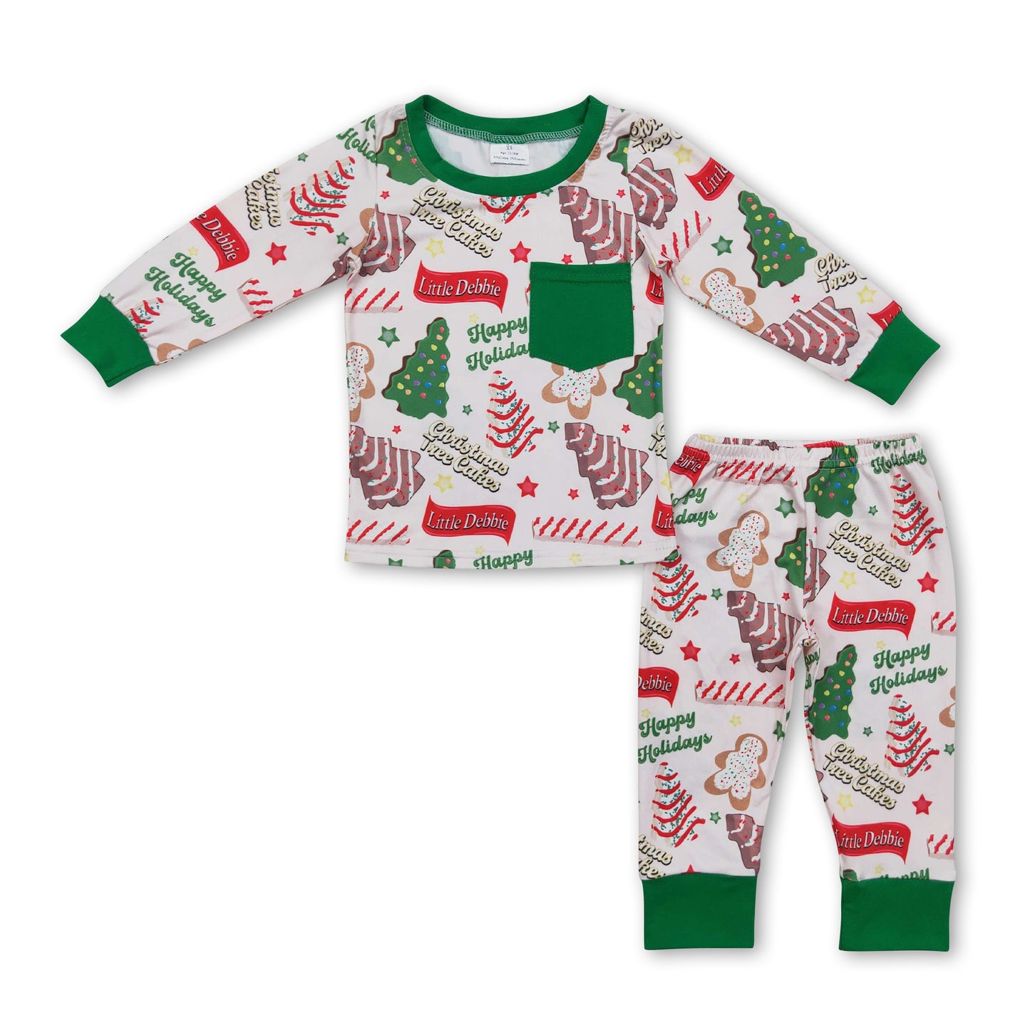 Christmas tree cake gingerbread kids boys pajamas