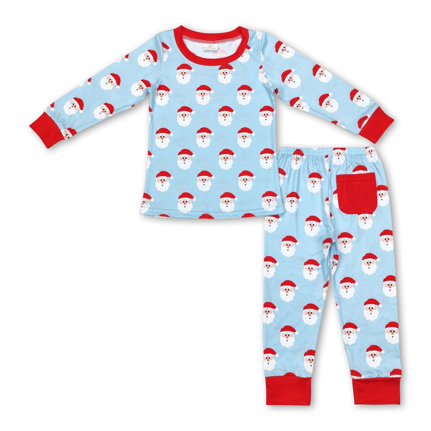 Santa long sleeves kids boys Christmas pajamas