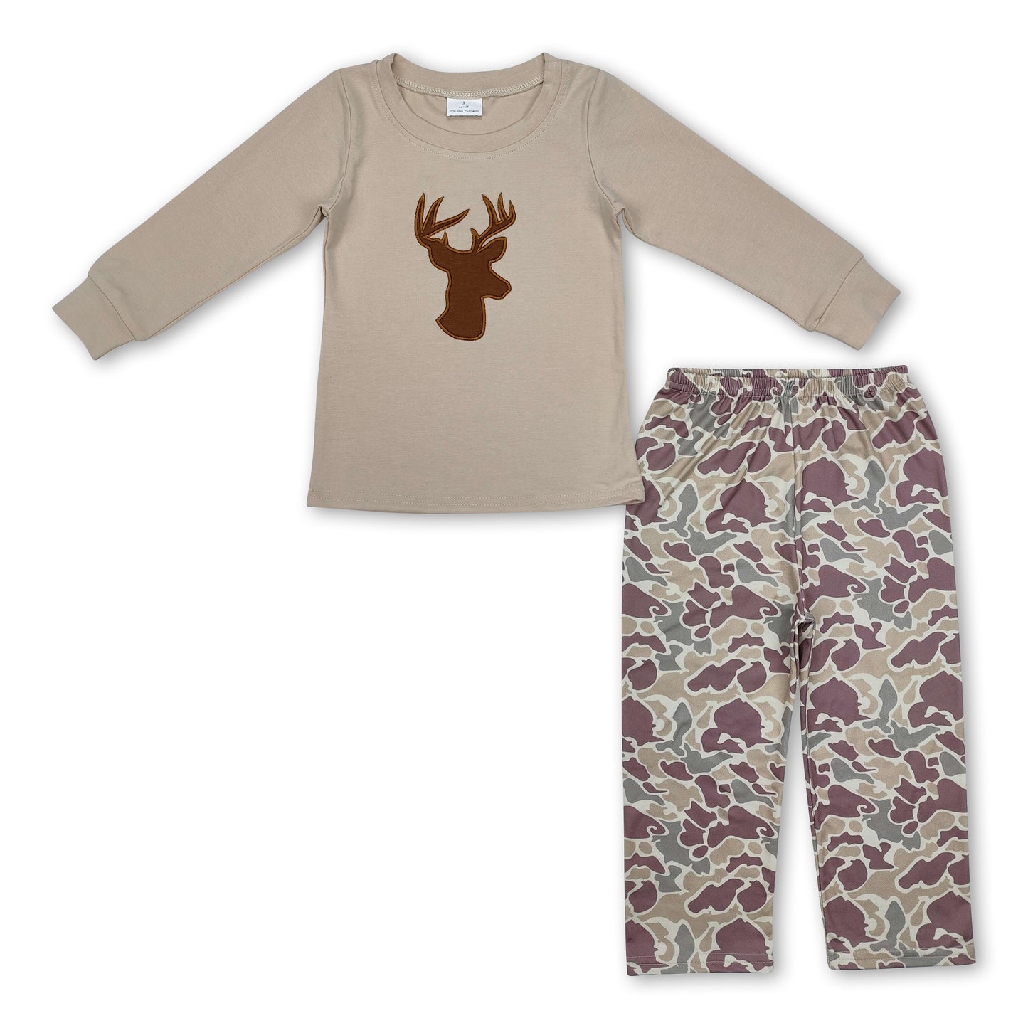 Long sleeves deer top camo pants boys hunting clothes