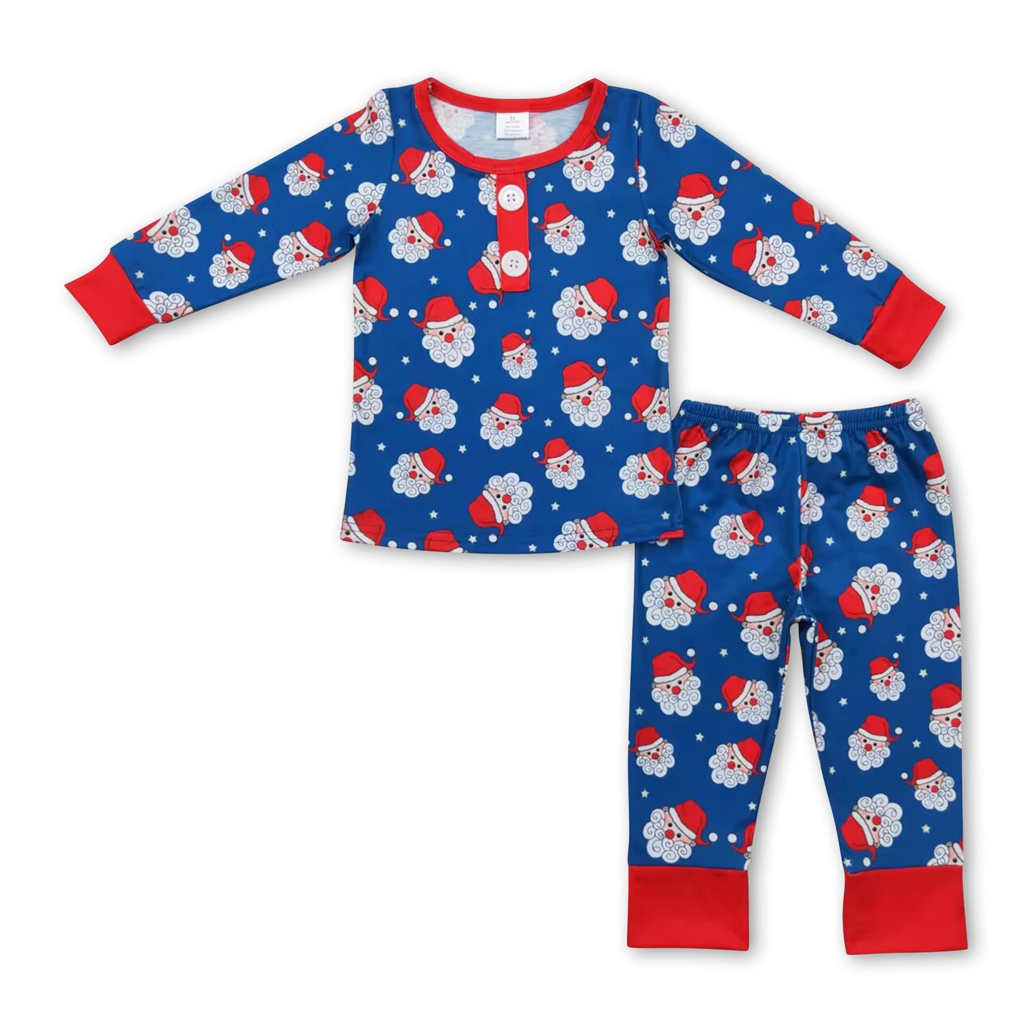 Long sleeves santa kids boys Christmas pajamas