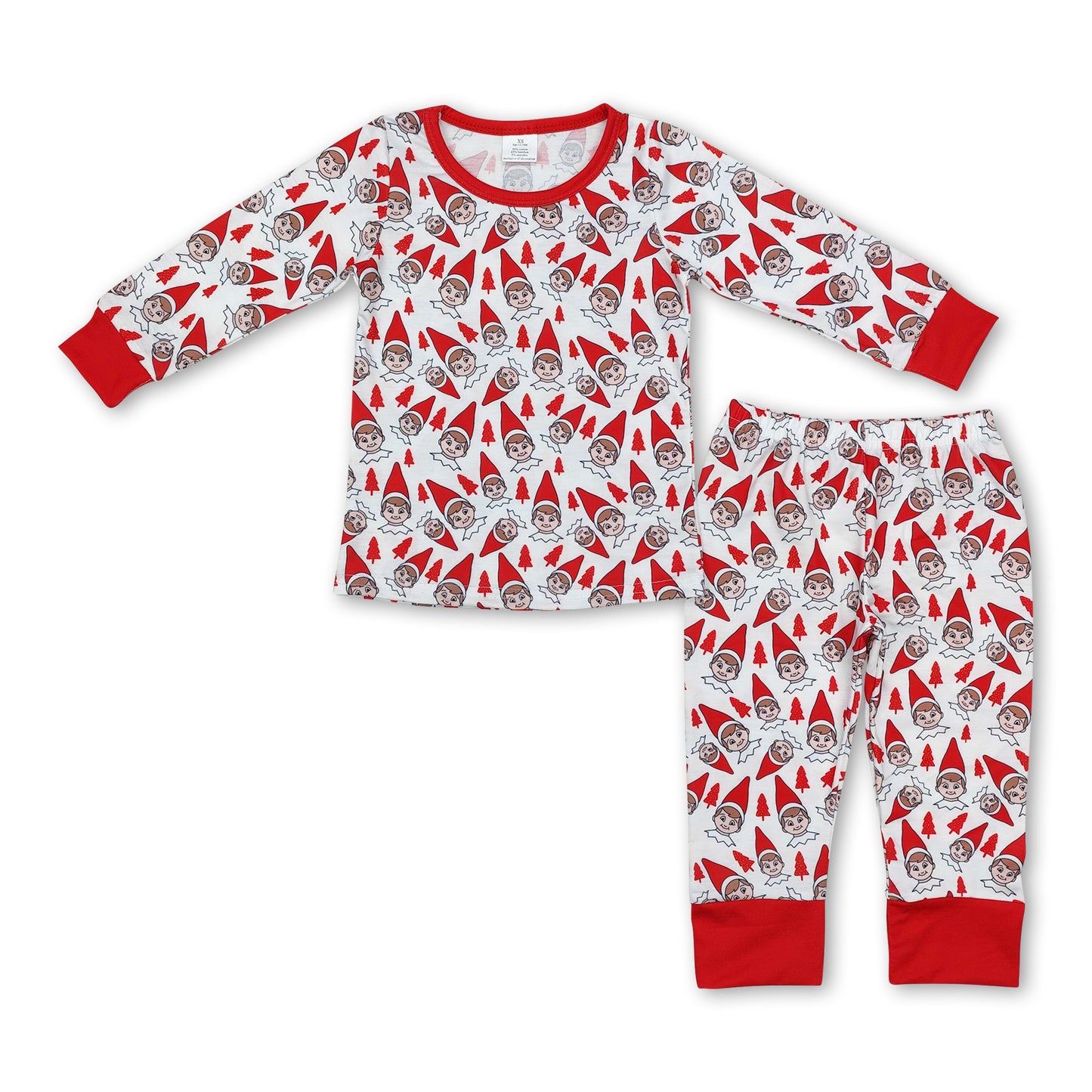 Red hat Christmas tree kids boys pajamas