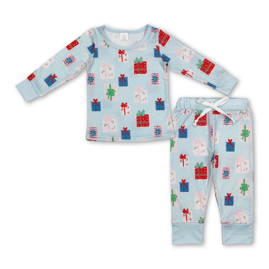 Long sleeves Christmas gift children pajamas