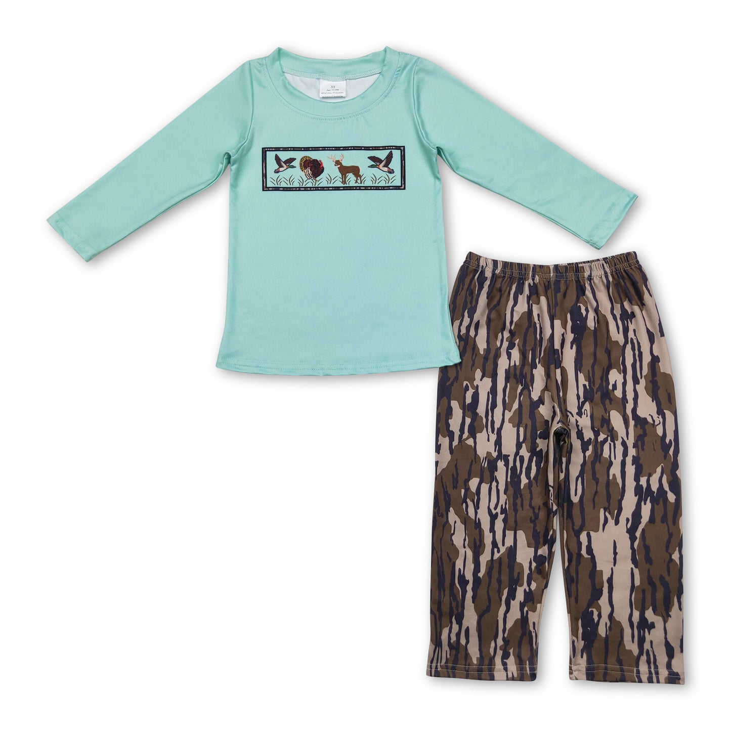 Duck turkey deer top camo pants boys clothing