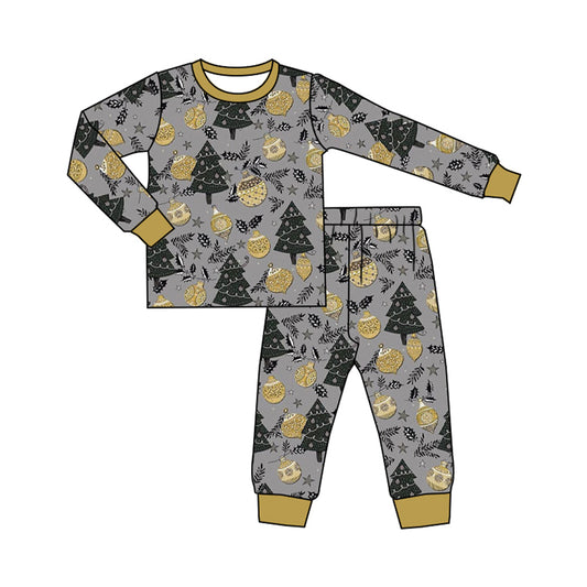 Christmas tree jingle bell baby kids pajamas