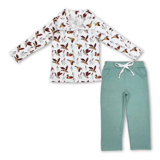 Duck zip hoodie pocket pants hunting boy clothing