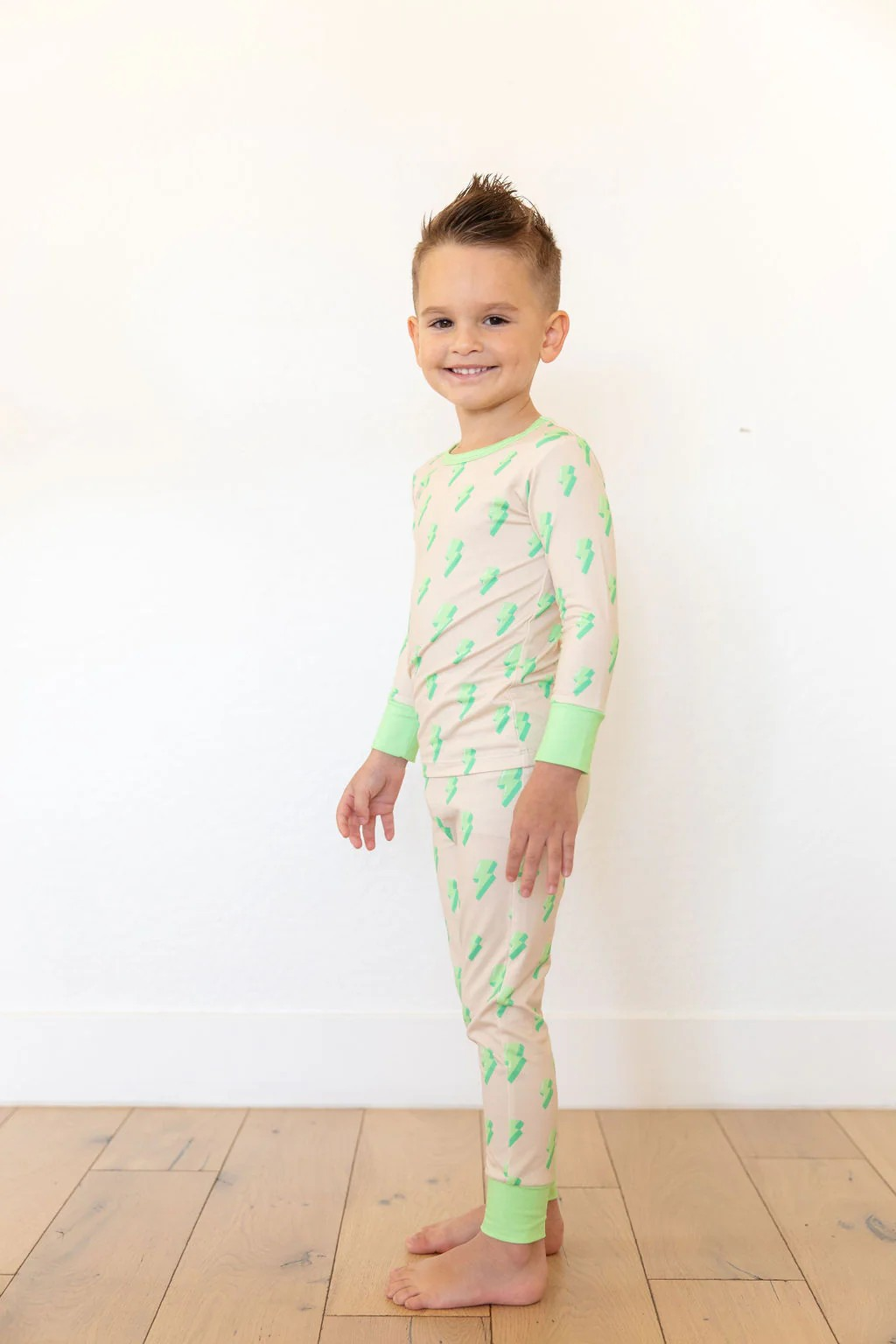 Long sleeves green thunder baby boy pajamas