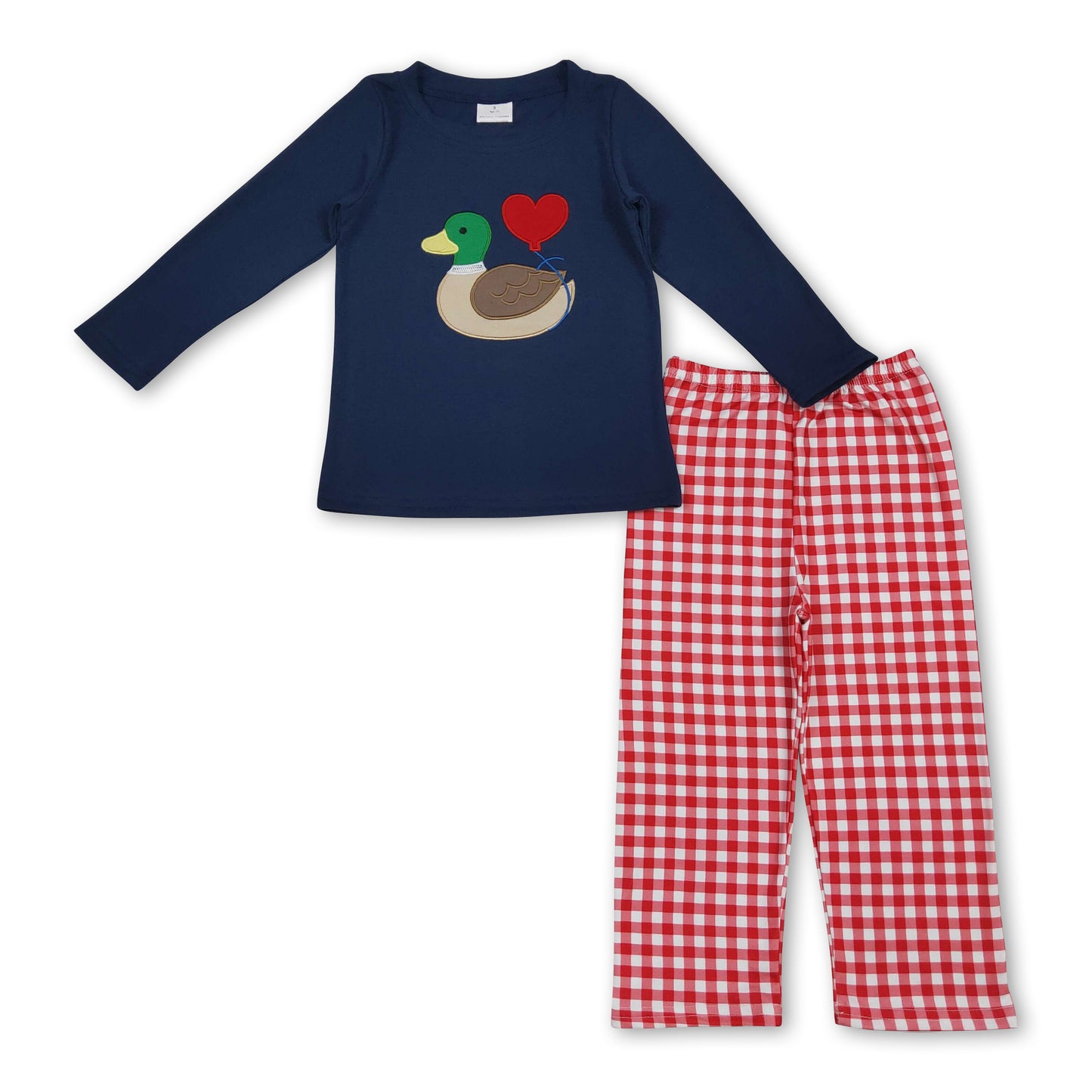 long sleeve valentine's duck boy outfits